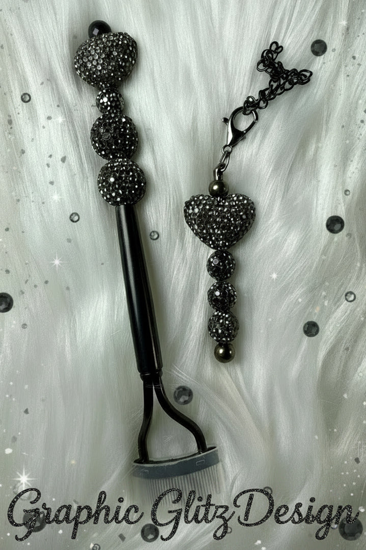 Glitzy Cup Charm & Eyelash Comb